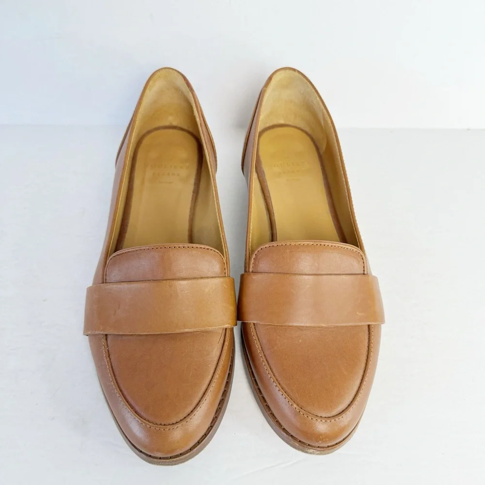Sézane Shoes MICHEL LOAFERS Cognac Leather Minimalist Sz US6.5 - Picture 7 of 14